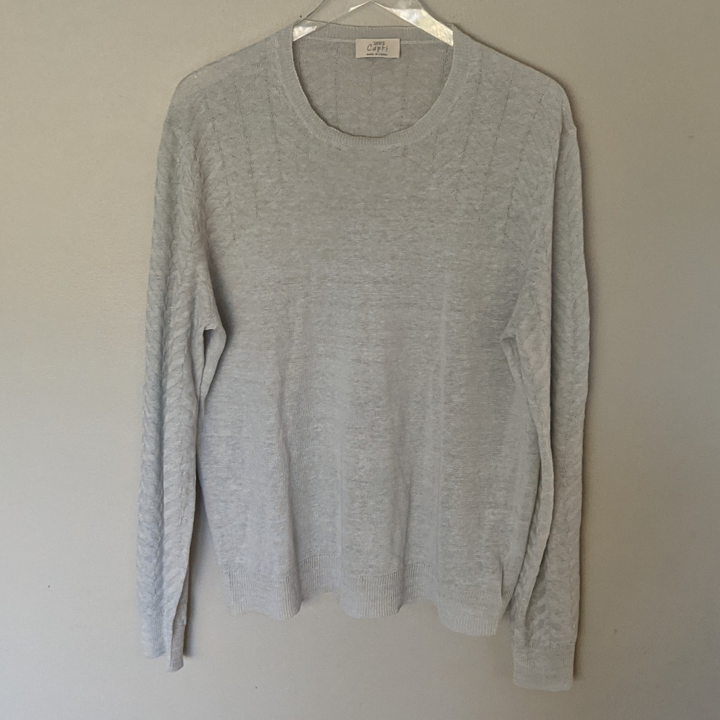 100% Capri Luxury Linen Sheer Sweater